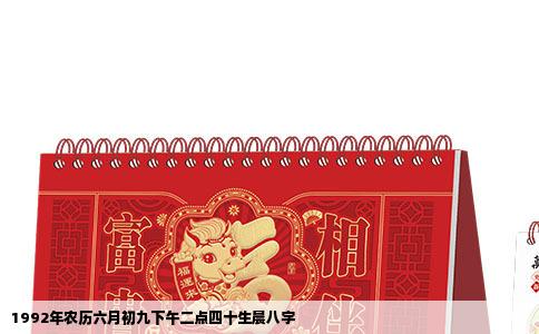 1992年农历六月初九下午二点四十生晨八字