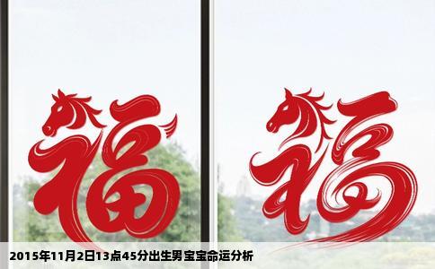 2015年11月2日13点45分出生男宝宝命运分析