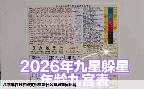 八字年柱日柱地支相克是什么意思如何化解
