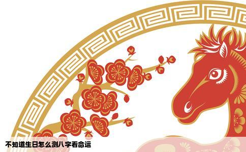 不知道生日怎么测八字看命运