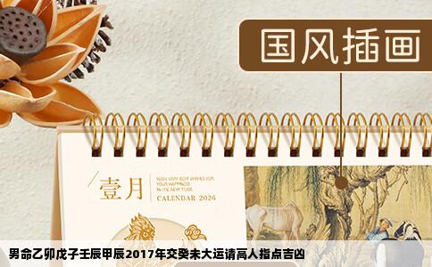 男命乙卯戊子壬辰甲辰2017年交癸未大运请高人指点吉凶