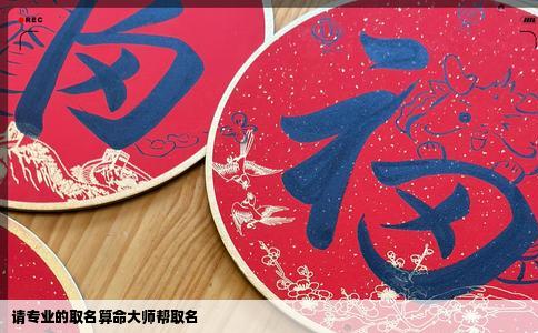 请专业的取名算命大师帮取名