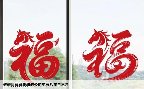 谁帮我算算我和老公的生辰八字合不合