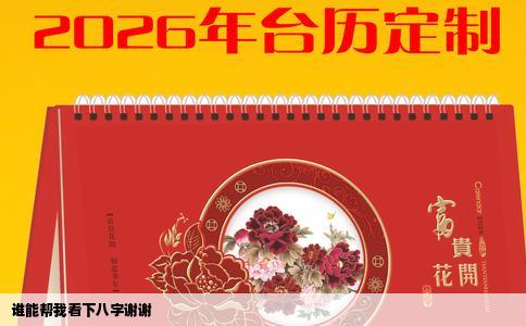 谁能帮我看下八字谢谢