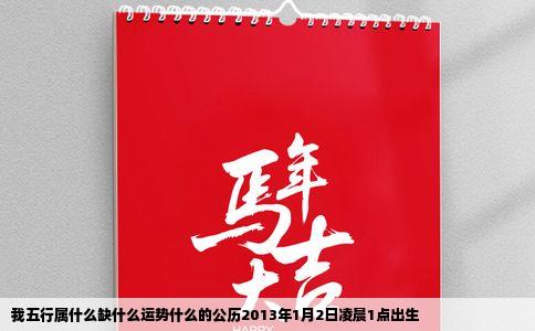 我五行属什么缺什么运势什么的公历2013年1月2日凌晨1点出生