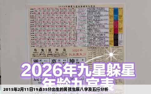 2015年2月11日19点35分出生的男孩生辰八字及五行分析