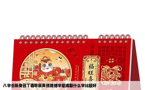 八字壬辰癸丑丁酉甲辰男孩姓傅字辈道取什么字比较好