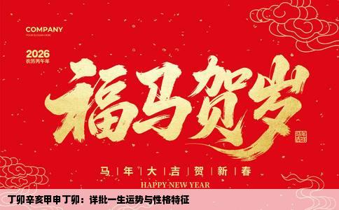 丁卯辛亥甲申丁卯：详批一生运势与性格特征