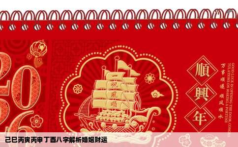 己巳丙寅丙申丁酉八字解析婚姻财运