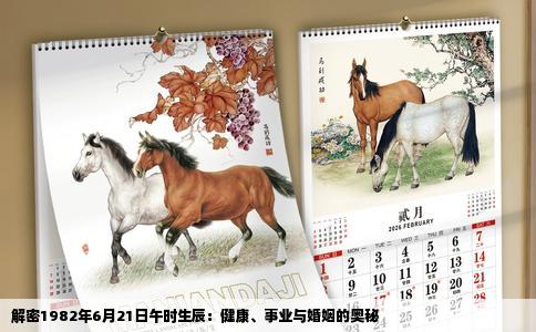 解密1982年6月21日午时生辰：健康、事业与婚姻的奥秘