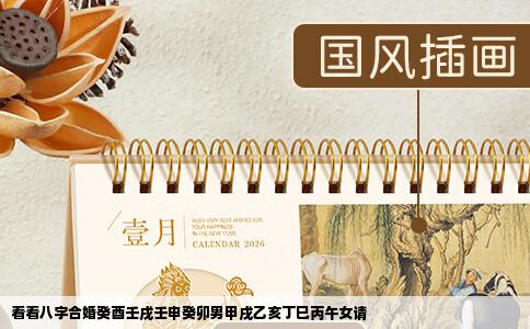 看看八字合婚癸酉壬戌壬申癸卯男甲戌乙亥丁巳丙午女请