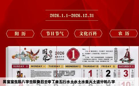 男宝宝生辰八字壬辰癸丑壬申丁未五行水土水土水金火土请分析八字