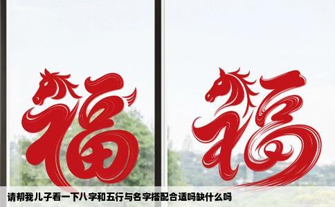 请帮我儿子看一下八字和五行与名字搭配合适吗缺什么吗