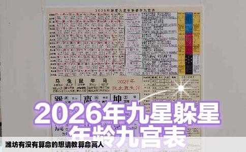 潍坊有没有算命的想请教算命高人
